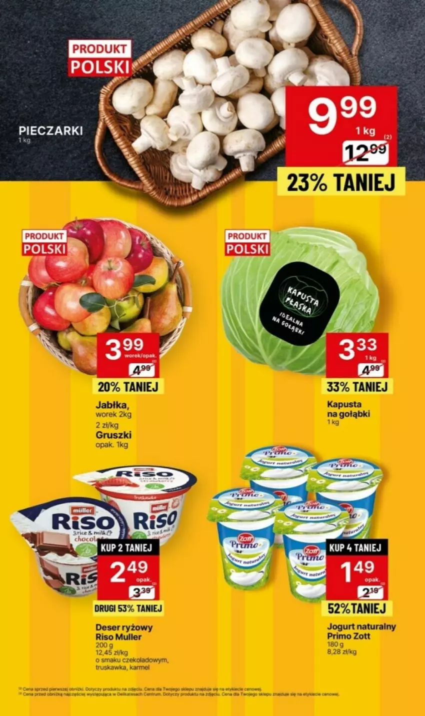 Gazetka promocyjna Delikatesy Centrum - ważna 13.11 do 15.11.2023 - strona 8 - produkty: Deser, Gruszki, Jabłka, Jogurt, Jogurt naturalny, Ryż, Ser, Zott