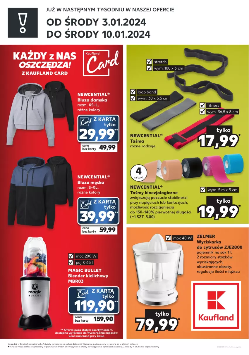 Gazetka promocyjna Kaufland - ważna 03.01 do 10.01.2024 - strona 1 - produkty: Fa, Gra, Pojemnik, Sok, Wyciskarka, Zelmer