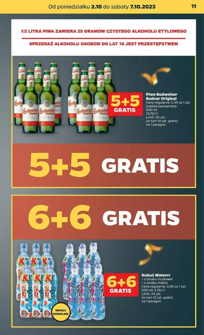 Gazetka promocyjna Netto - ważna 02.10 do 07.10.2023 - strona 3 - produkty: Gin, Gra, Kubuś, Kubuś Waterrr, Maliny, Piwa, Piwo, Ser, Truskawki