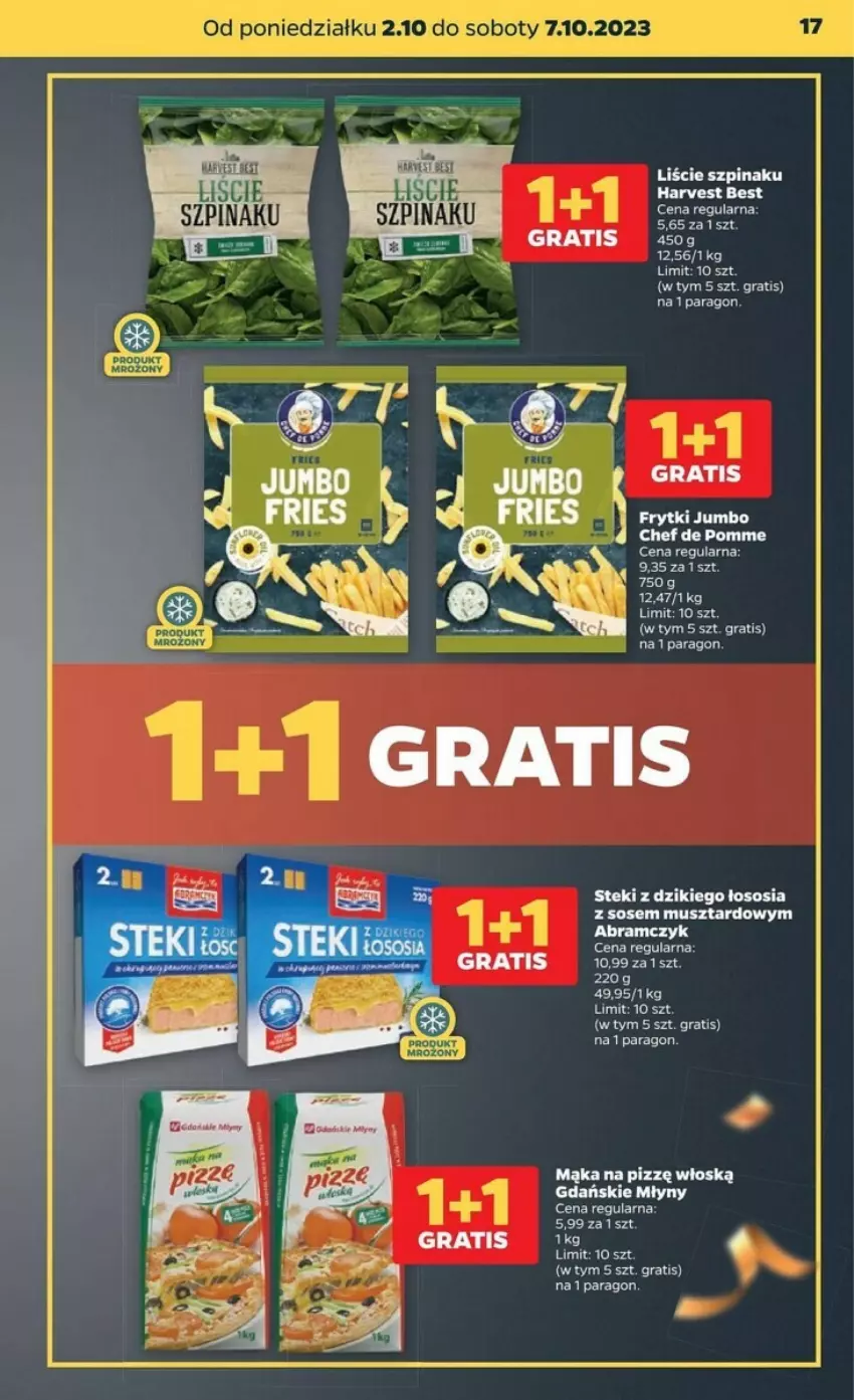 Gazetka promocyjna Netto - ważna 02.10 do 07.10.2023 - strona 9 - produkty: Frytki, Gra, Mąka, Mus, Sos, Stek, Szpinak