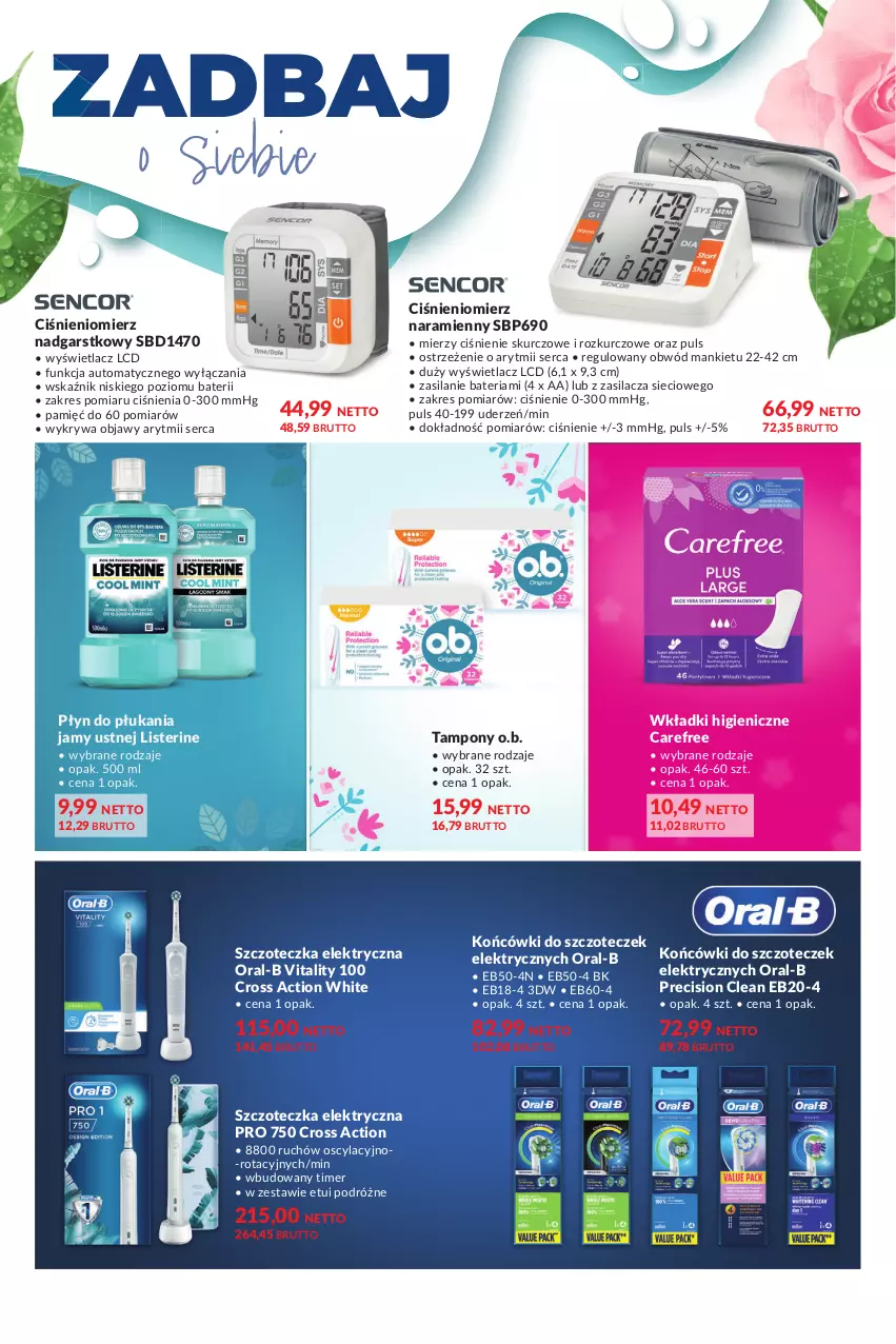 Gazetka promocyjna Makro - [Oferta specjalna] Chwile dla urody - ważna 28.06 do 11.07.2022 - strona 11 - produkty: Bateria, Carefree, Ciśnieniomierz, Listerine, O.B., Płyn do płukania, Płyn do płukania jamy ustnej, Ser, Silan, Szczoteczka, Tampony, Wkładki