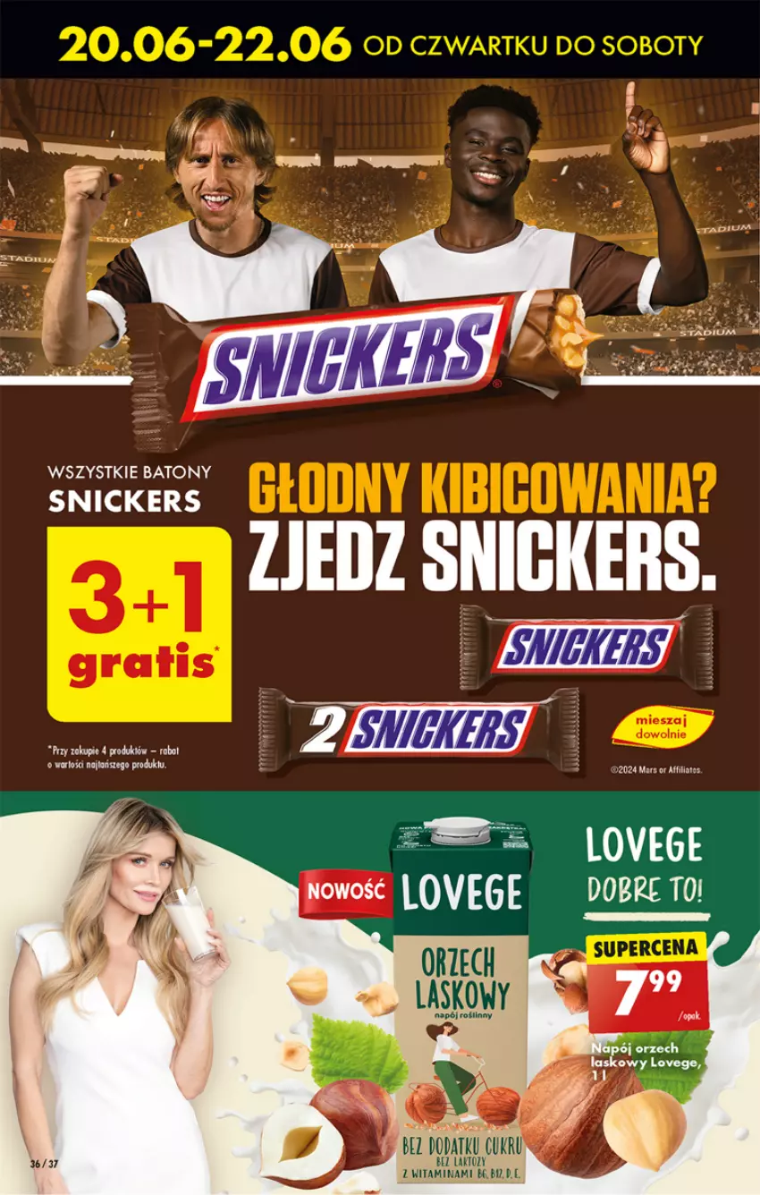 Gazetka promocyjna Biedronka - Od czwartku - ważna 20.06 do 26.06.2024 - strona 40 - produkty: Baton, Napój, Snickers