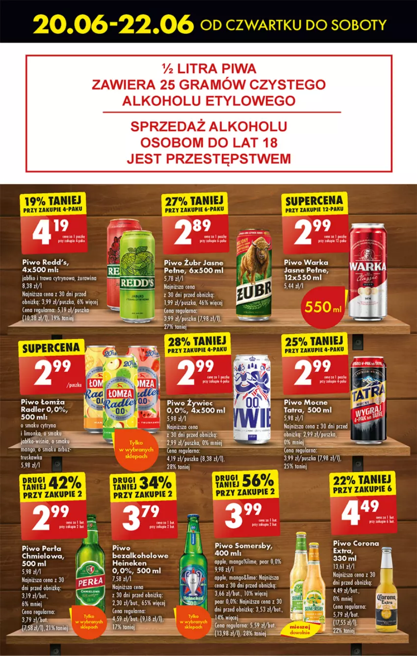 Gazetka promocyjna Biedronka - Od czwartku - ważna 20.06 do 26.06.2024 - strona 43 - produkty: Fa, Gra, Heineken, Mango, Piwa, Piwo, Por, Redd's, Rum, Tatra