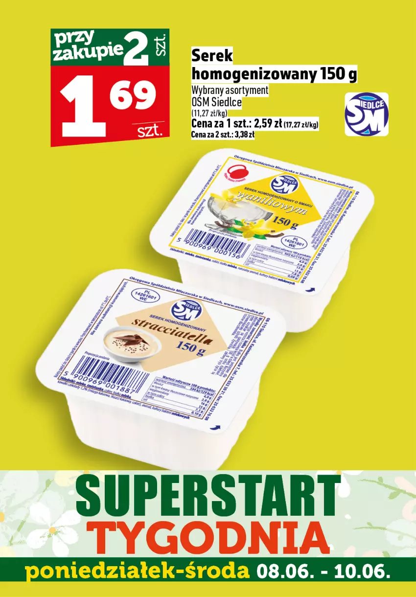 Gazetka promocyjna Topaz - Gazetka - ważna 08.06 do 10.06.2026 - strona 3 - produkty: Ser, Serek, Serek homogenizowany