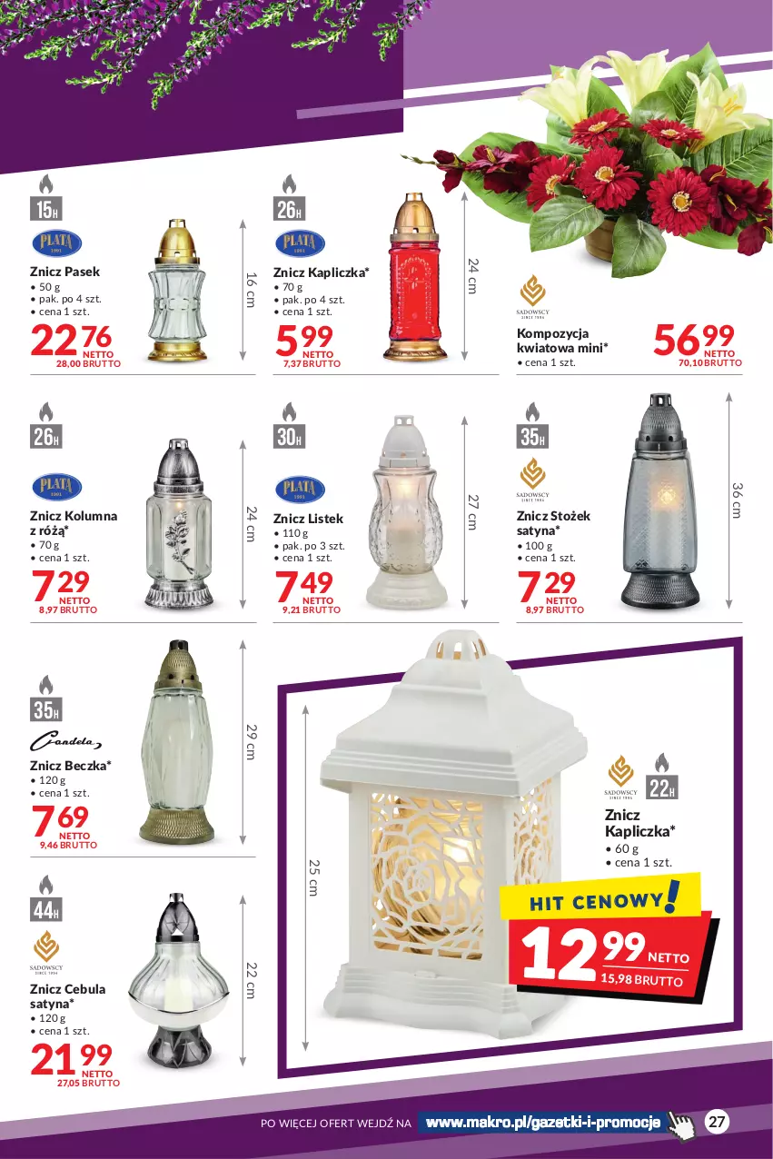 Gazetka promocyjna Makro - Najlepsze oferty - ważna 18.10 do 31.10.2022 - strona 27 - produkty: Cebula, Pasek, Stek, Znicz