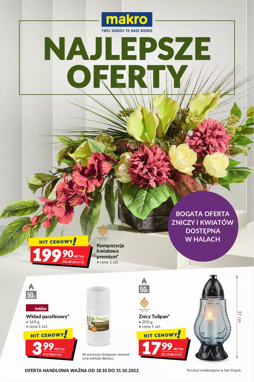 Gazetka promocyjna Makro - Najlepsze oferty - ważna 18.10 do 31.10.2022 - strona 28 - produkty: Bols, Bolsius, Tulipan, Znicz