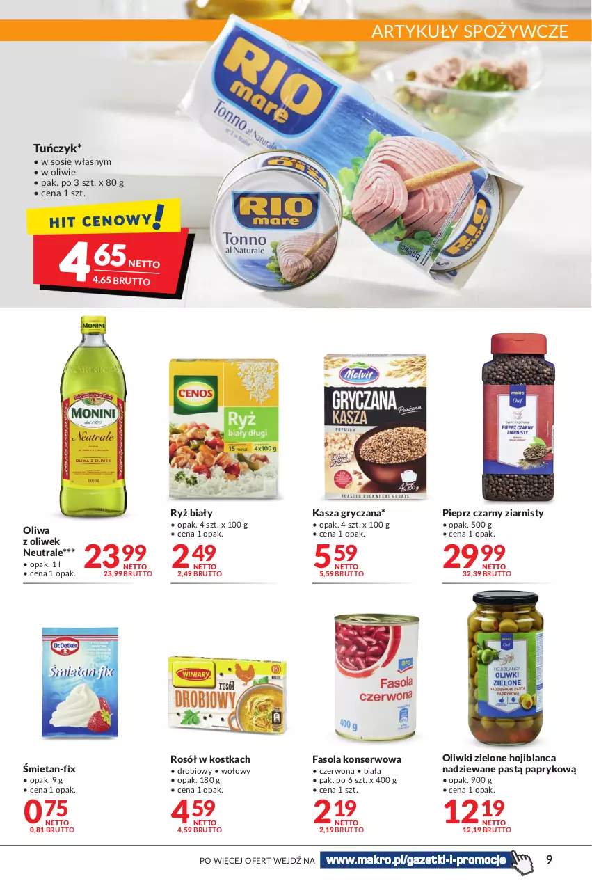 Gazetka promocyjna Makro - Najlepsze oferty - ważna 18.10 do 31.10.2022 - strona 9 - produkty: Artykuły spożywcze, Fa, Fasola, Gry, Kasza, Kasza gryczana, Oliwa z oliwek, Oliwki, Oliwki zielone, Pieprz, Rosół, Ryż, Ryż biały, Ser, Sos, Tuńczyk