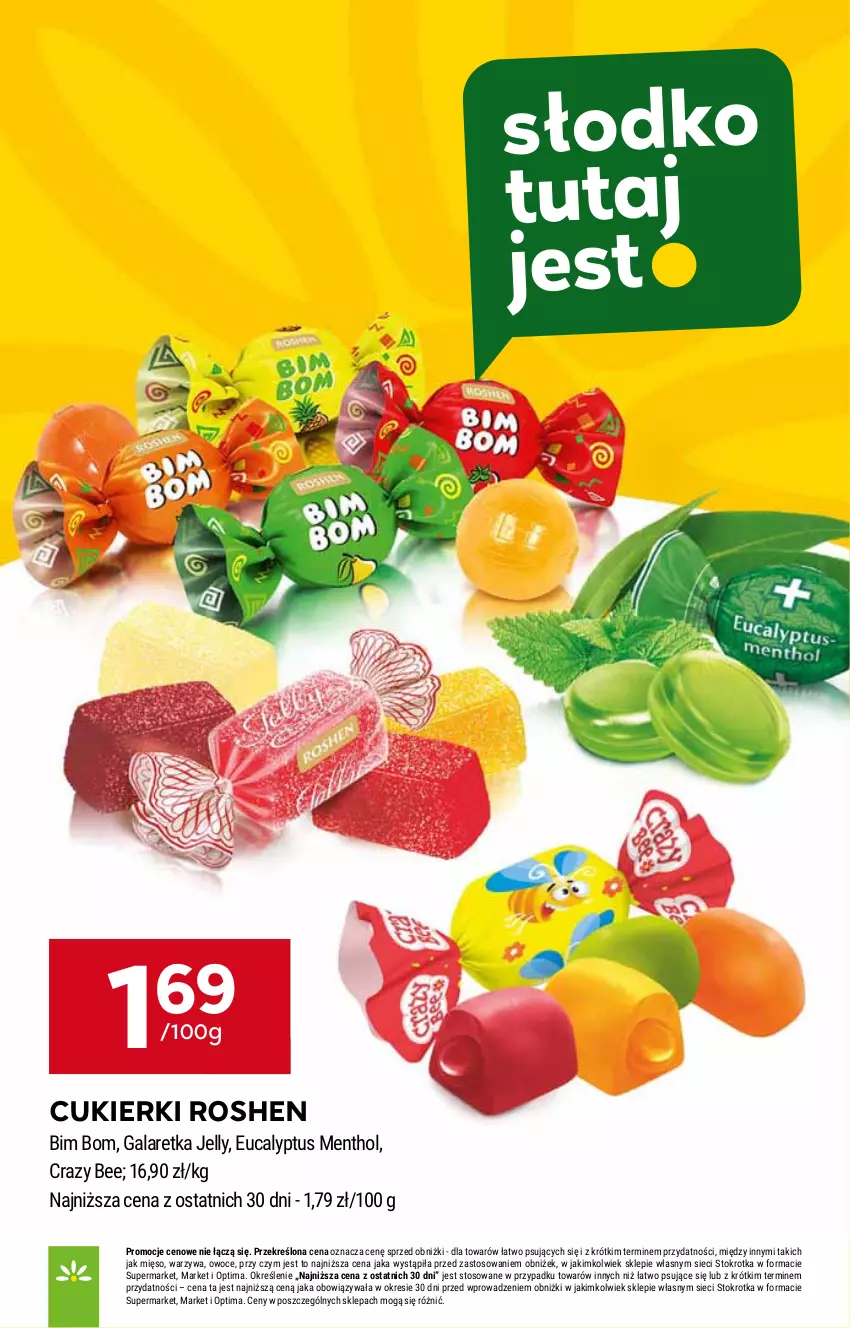 Gazetka promocyjna Stokrotka - Market - ważna 14.05 do 20.05.2026 - strona 14 - produkty: Cukier, Cukierki, Gala, Galaretka, Mięso, Optima, Owoce, Warzywa