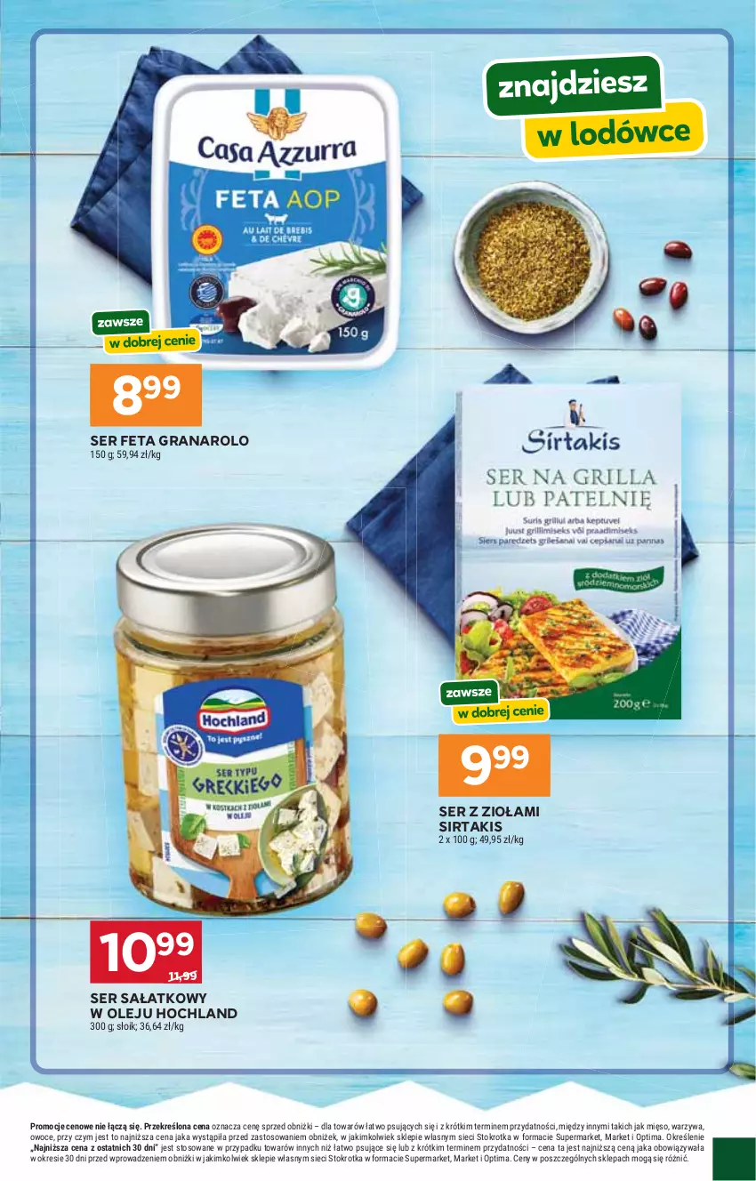Gazetka promocyjna Stokrotka - Market - ważna 14.05 do 20.05.2026 - strona 19 - produkty: Feta, Gra, Hochland, Mięso, Olej, Optima, Owoce, Sałat, Ser, Warzywa