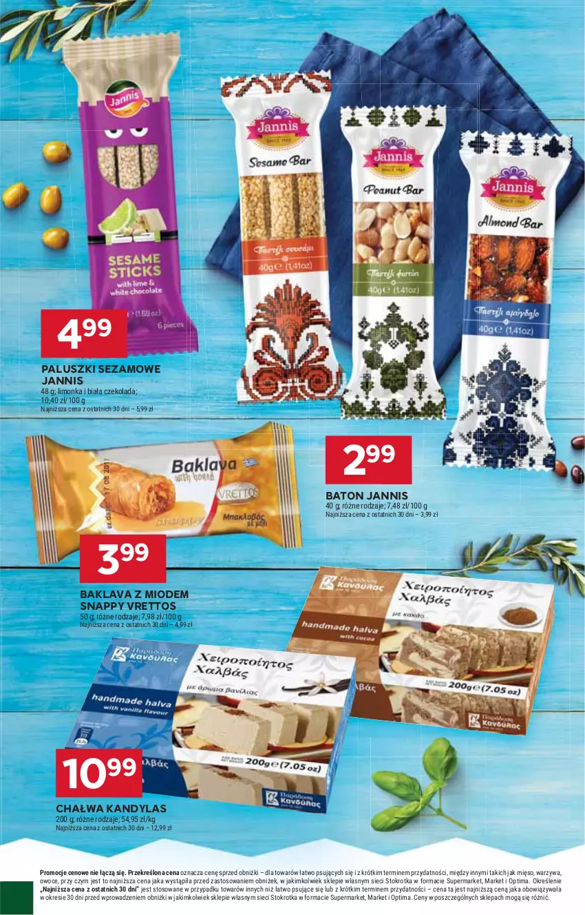 Gazetka promocyjna Stokrotka - Market - ważna 14.05 do 20.05.2026 - strona 20 - produkty: Baton, Chałwa, Czekolada, Limonka, Mięso, Optima, Owoce, Sezam, Warzywa