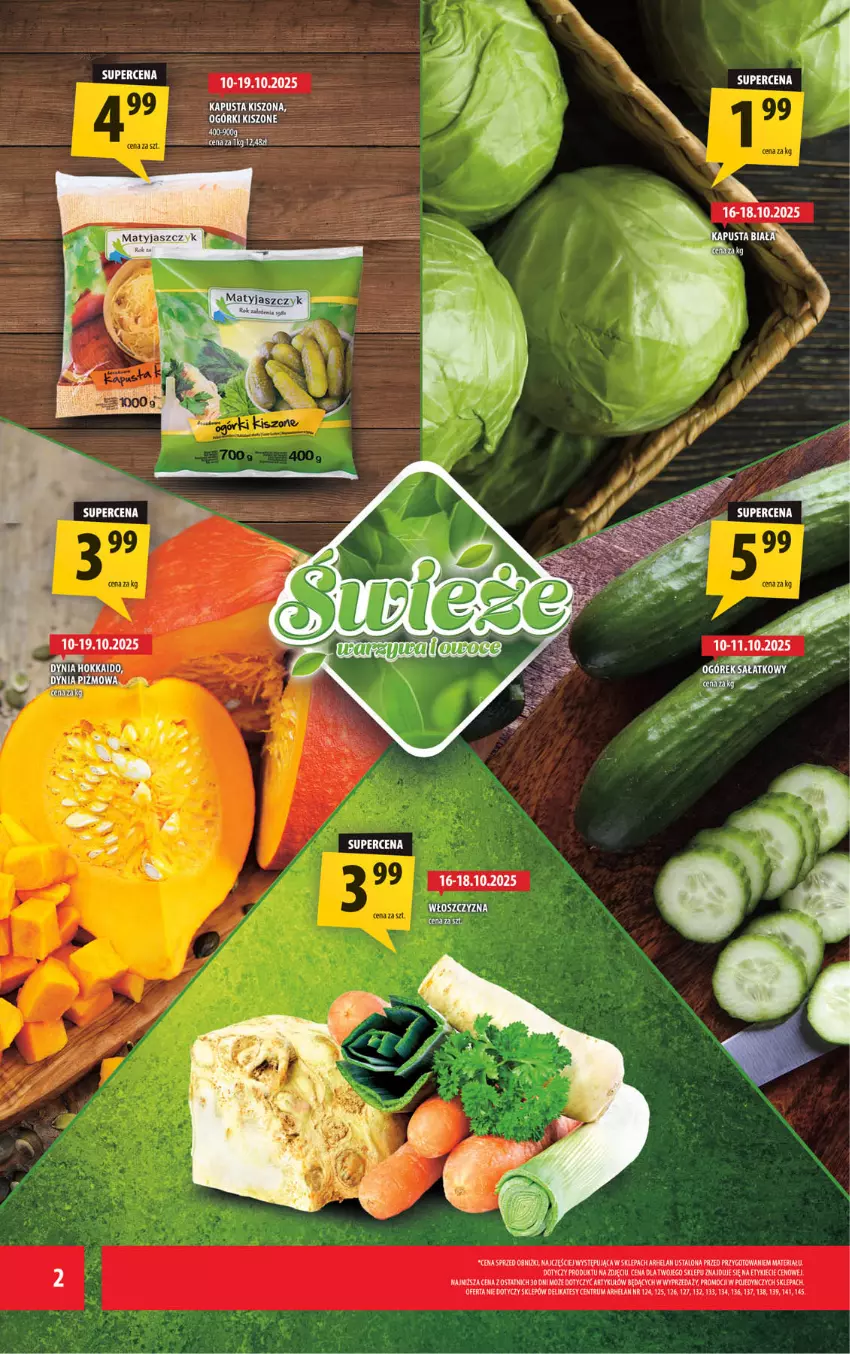 Gazetka promocyjna Arhelan - Gazetka - ważna 10.10 do 19.10.2025 - strona 2 - produkty: LG, Ogórek, Sałat
