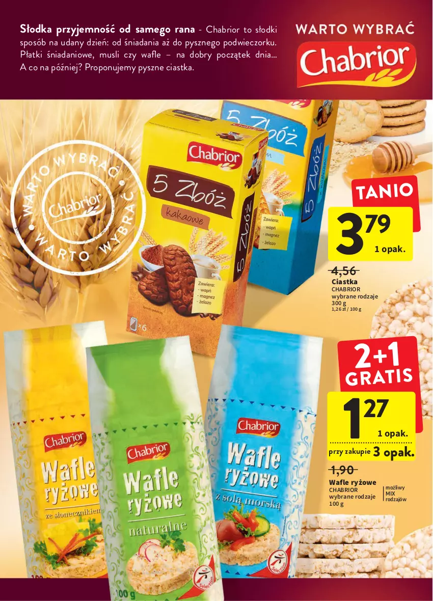 Gazetka promocyjna Intermarche - Spożywcza - ważna 03.02 do 09.02.2022 - strona 26 - produkty: Chabrior, Ciastka, Danio, Mus, Ryż, Wafle