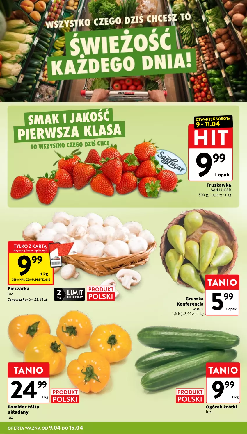 Gazetka promocyjna Intermarche - Gazetka Intermarche - ważna 08.04 do 15.04.2026 - strona 10 - produkty: Ogórek, Piec, Pieczarka