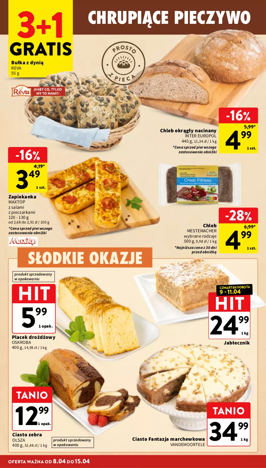 Gazetka promocyjna Intermarche - Gazetka Intermarche - ważna 08.04 do 15.04.2026 - strona 16 - produkty: Bułka, Chleb, Dynią, Fa, Fanta, Gra, Piec, Pieczarka, Pieczywo, Salami, Top, Zapiekanka