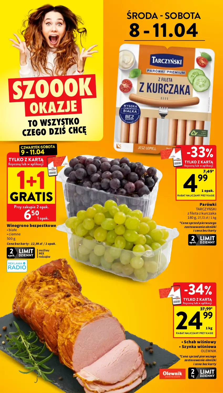 Gazetka promocyjna Intermarche - Gazetka Intermarche - ważna 08.04 do 15.04.2026 - strona 2 - produkty: Gra, Kurczak, Olewnik, Parówki, Szynka, Tarczyński, Wino