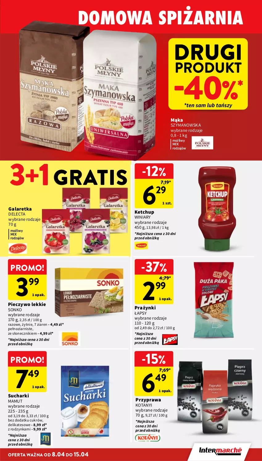 Gazetka promocyjna Intermarche - Gazetka Intermarche - ważna 08.04 do 15.04.2026 - strona 25 - produkty: Delecta, Gala, Galaretka, Gra, Ketchup, Mąka, Piec, Pieczywo, Sonko, Winiary