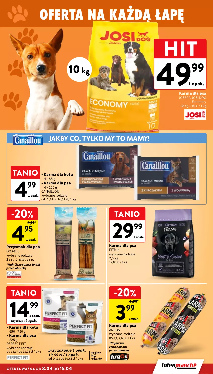 Gazetka promocyjna Intermarche - Gazetka Intermarche - ważna 08.04 do 15.04.2026 - strona 27 - produkty: Canaillou, Josera, Przysmak dla psa, Ser