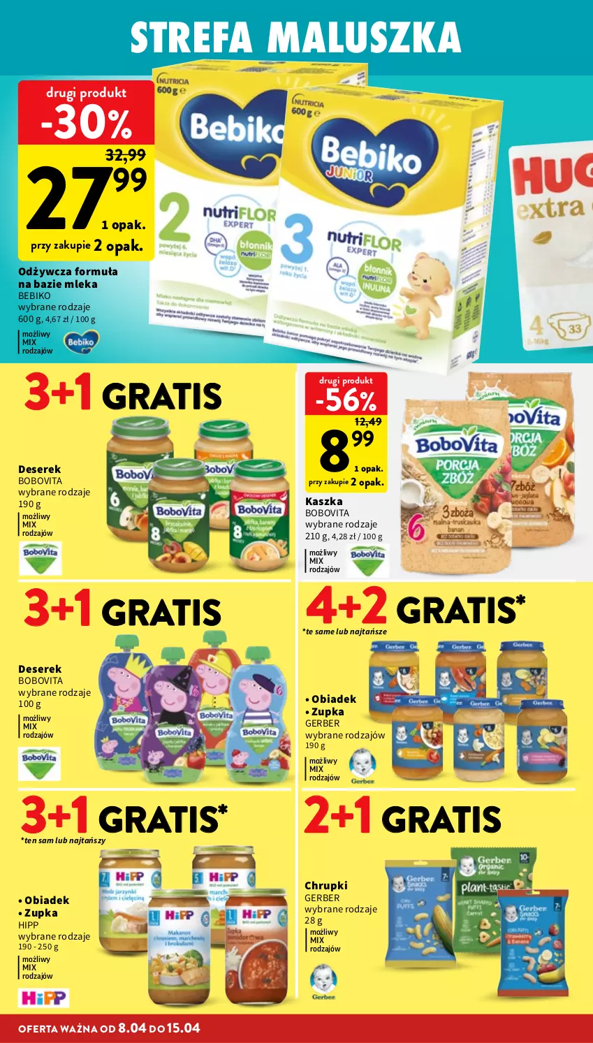 Gazetka promocyjna Intermarche - Gazetka Intermarche - ważna 08.04 do 15.04.2026 - strona 28 - produkty: Bebiko, BoboVita, Chrupki, Deser, Fa, Gerber, Gra, HiPP, Ser, Serek