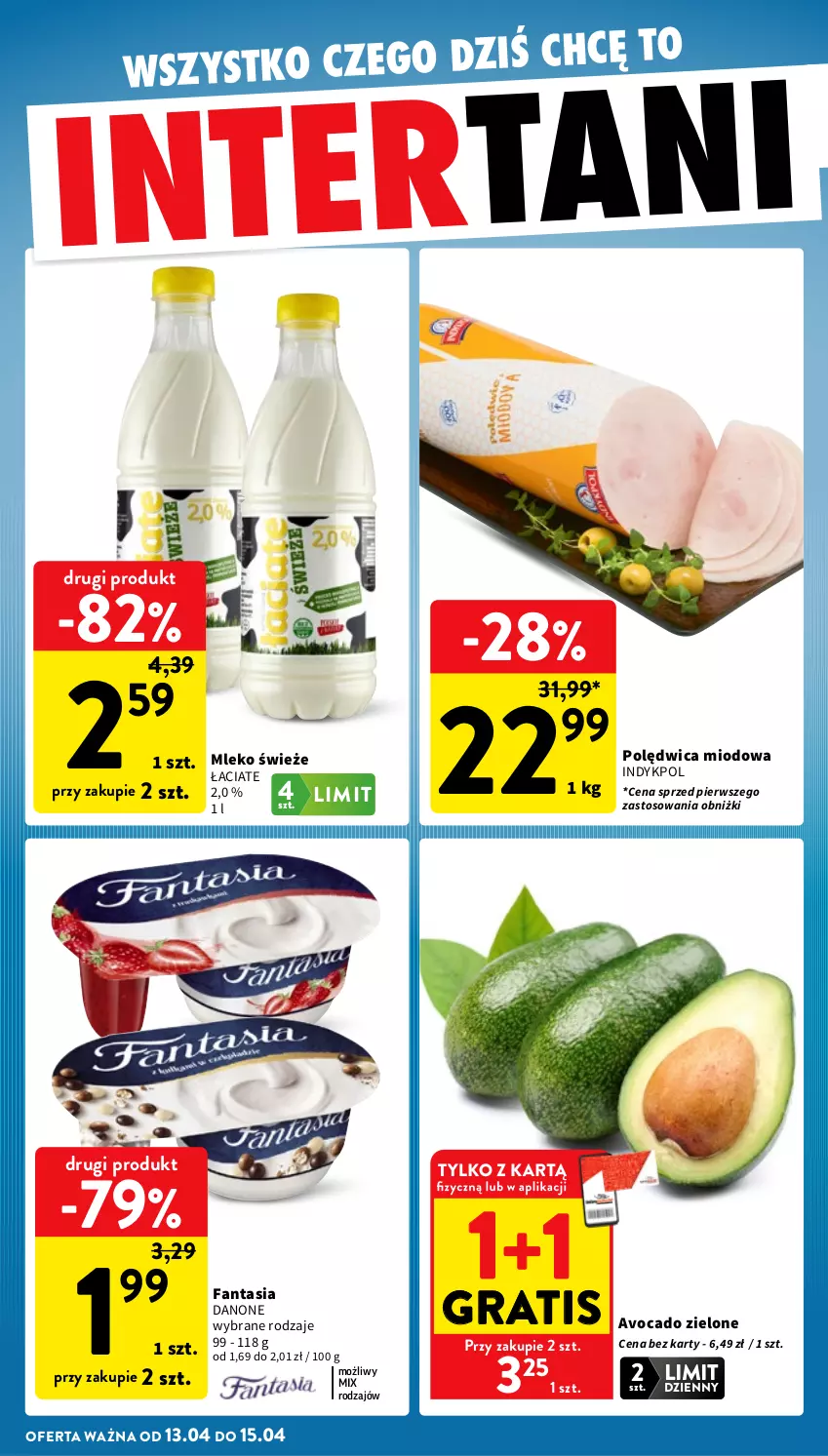 Gazetka promocyjna Intermarche - Gazetka Intermarche - ważna 08.04 do 15.04.2026 - strona 38 - produkty: Avocado, Danone, Fa, Fanta, Gra, Mleko, Polędwica