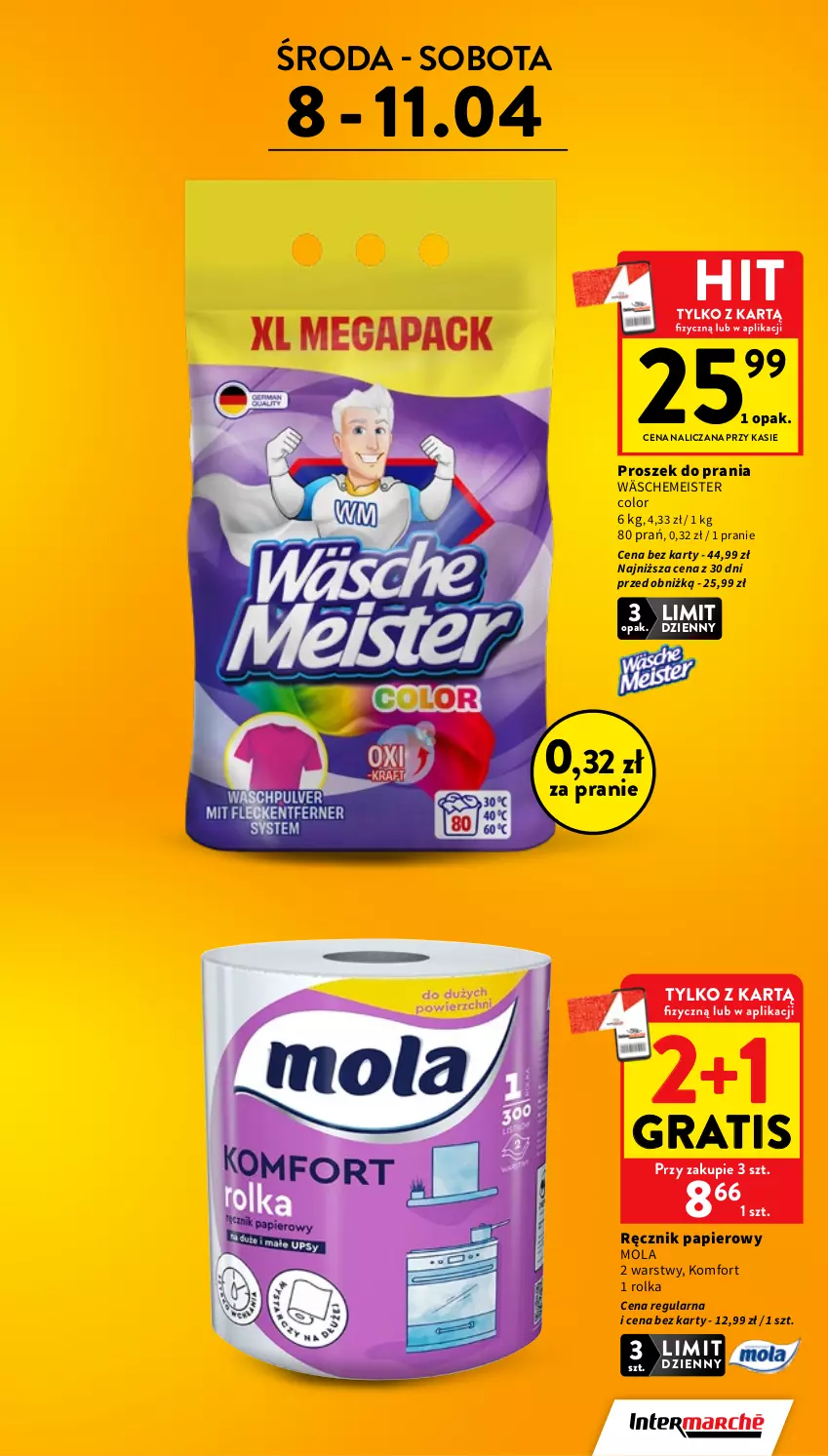 Gazetka promocyjna Intermarche - Gazetka Intermarche - ważna 08.04 do 15.04.2026 - strona 5 - produkty: Gra, Mola, Papier, Proszek do prania, Ręcznik
