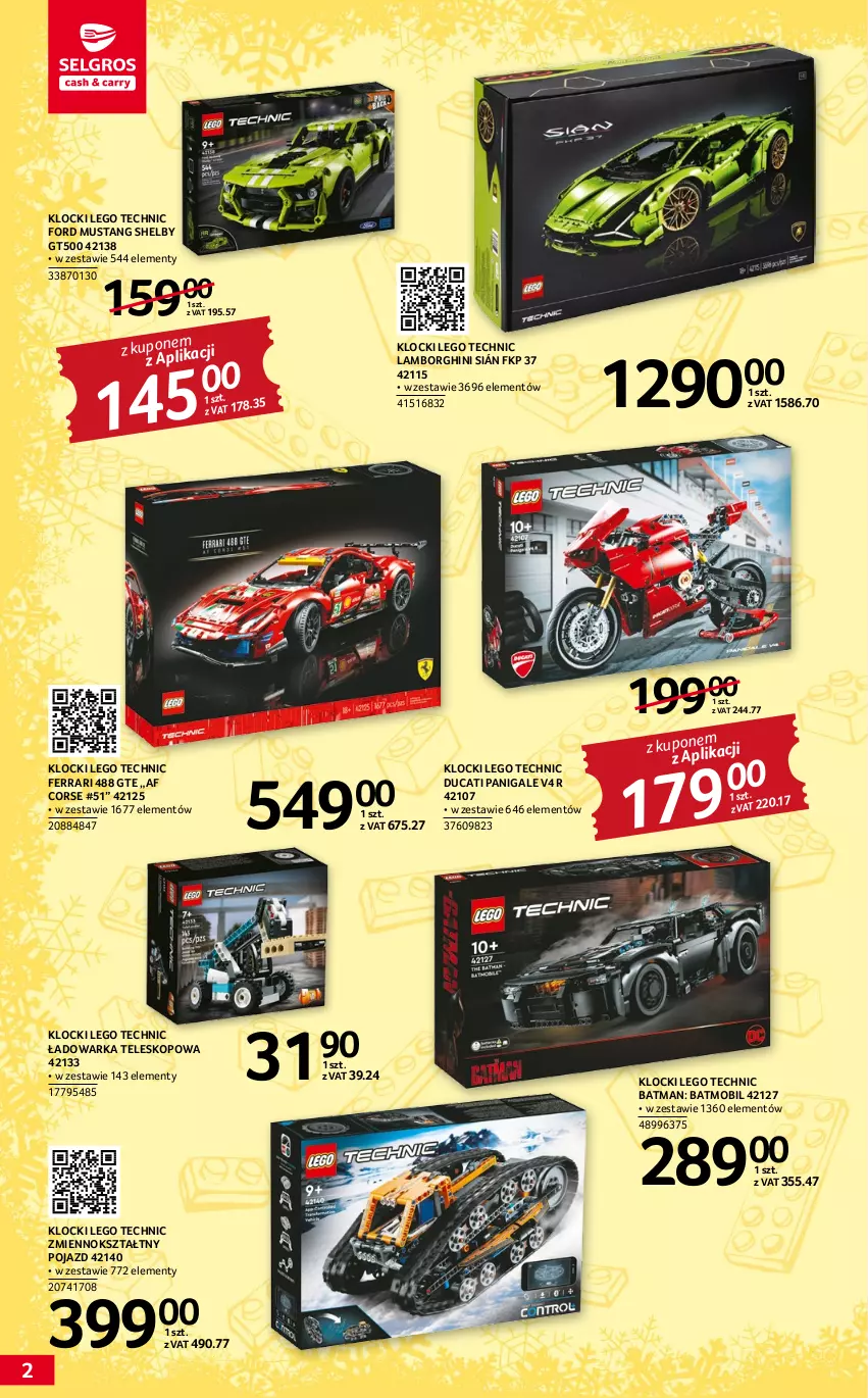 Gazetka promocyjna Selgros - Katalog Zabawki - ważna 17.11 do 30.11.2022 - strona 2 - produkty: Ducati, Klocki, LEGO, LEGO Technic, Mobil, Mus, Pojazd, Teleskop, Warka