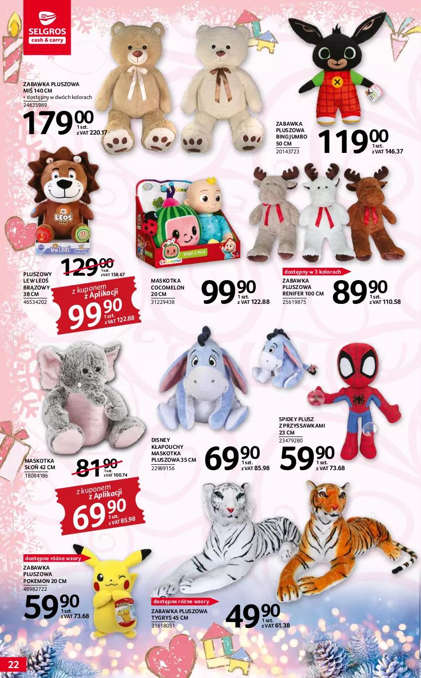 Gazetka promocyjna Selgros - Katalog Zabawki - ważna 17.11 do 30.11.2022 - strona 22 - produkty: Disney, Gry, Maskotka pluszowa, Melon, Renifer, Zabawka