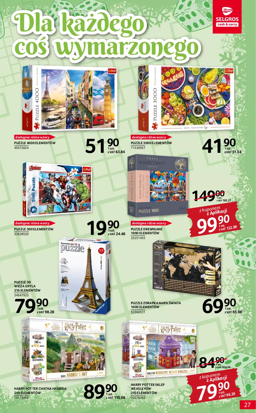 Gazetka promocyjna Selgros - Katalog Zabawki - ważna 17.11 do 30.11.2022 - strona 27 - produkty: GRID, Harry Potter, Puzzle