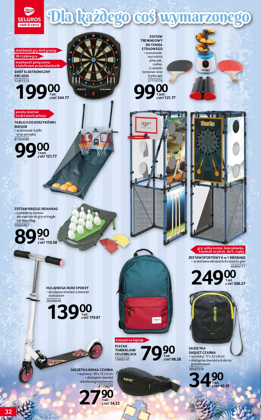 Gazetka promocyjna Selgros - Katalog Zabawki - ważna 17.11 do 30.11.2022 - strona 32 - produkty: Dart elektroniczny, Drzwi, Gra, Granat, Gry, Hulajnoga, Kosz, Noż, Piłka nożna, Plecak, Pompka, Por, Siatka, Sport, Telefon, Top, Wyrzutnia