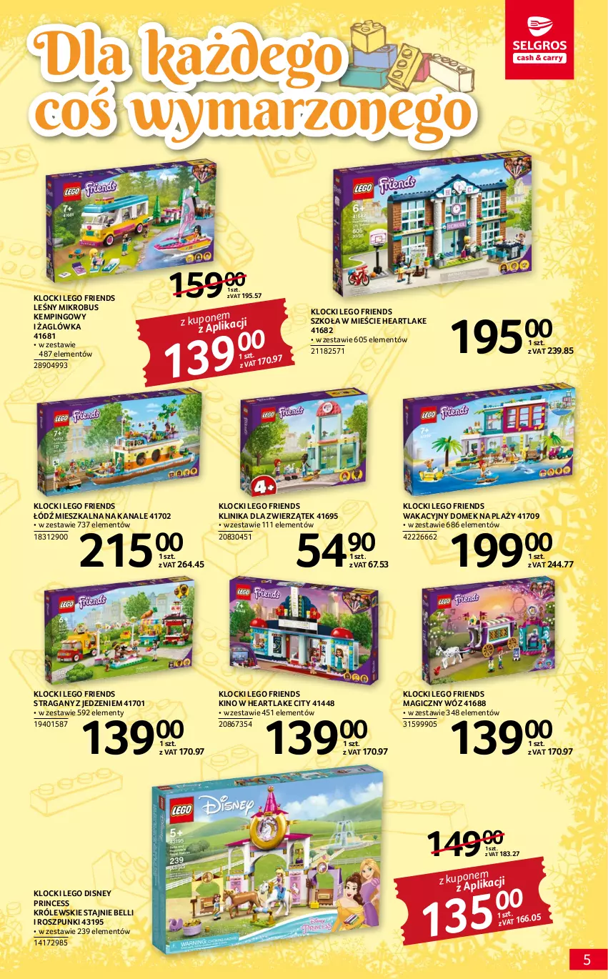 Gazetka promocyjna Selgros - Katalog Zabawki - ważna 17.11 do 30.11.2022 - strona 5 - produkty: Bell, Disney, Klocki, Królewski, LEGO, LEGO Friends