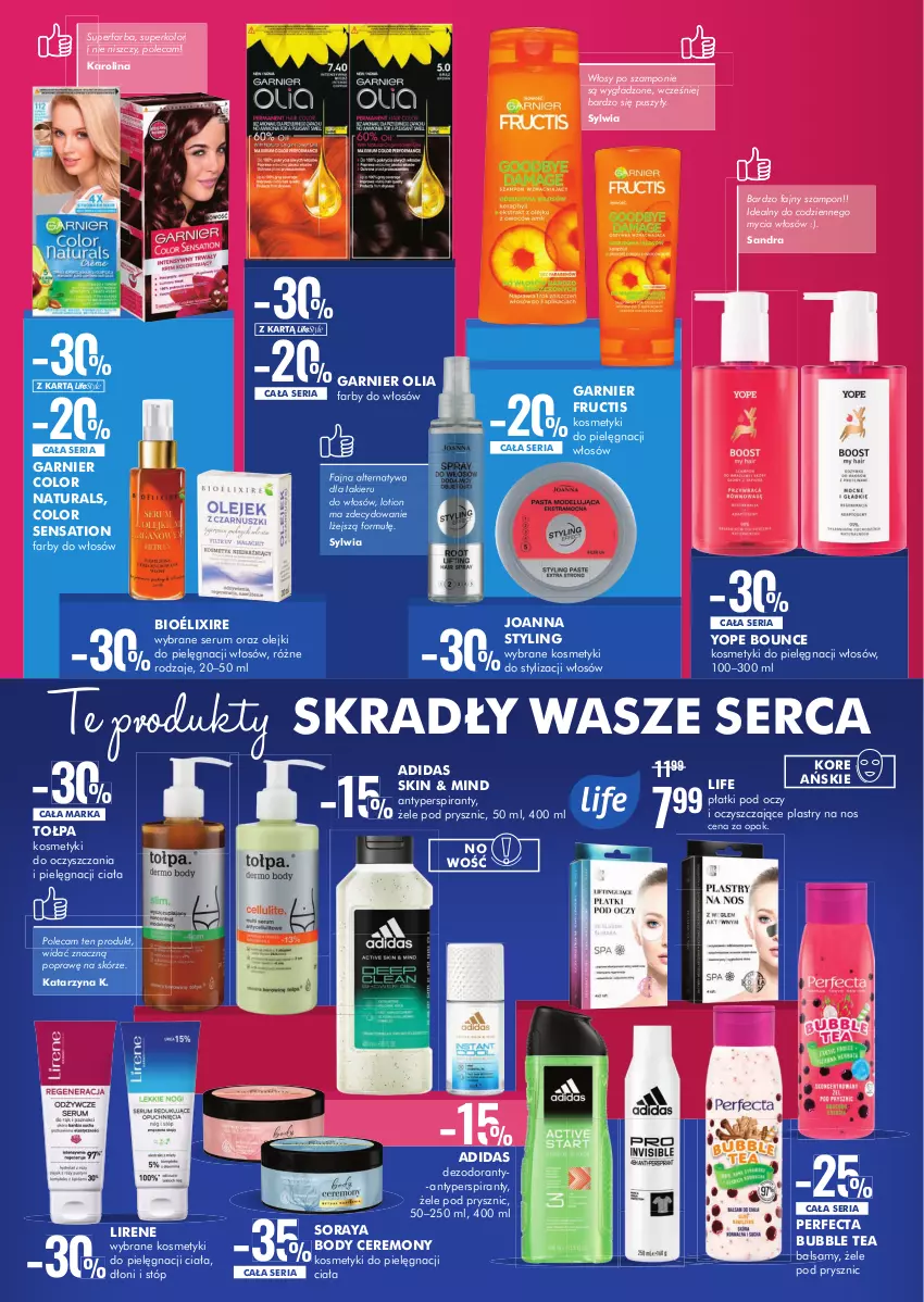 Gazetka promocyjna Super Pharm - Gazetka - ważna 31.10 do 17.11.2022 - strona 5 - produkty: Adidas, Antyperspirant, Body, Dezodorant, Fa, Fructis, Garnier, Joanna, Joanna styling, Kosmetyki do pielęgnacji, Lakier, Lirene, Olej, Perfecta, Rum, Sati, Ser, Serum, Szampon, Tołpa, Yope