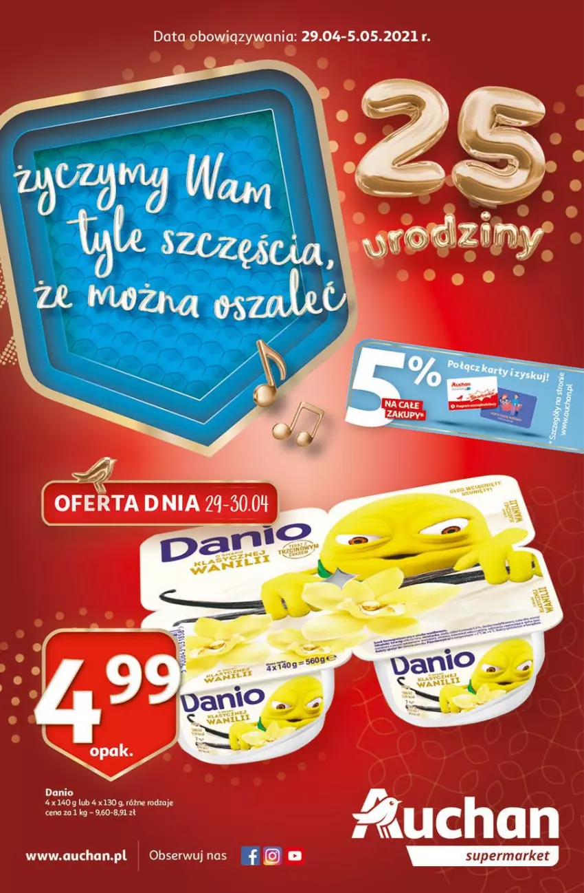 Gazetka promocyjna Auchan - 25 Urodziny #2 Supermarkety - ważna 28.04 do 05.05.2021 - strona 1