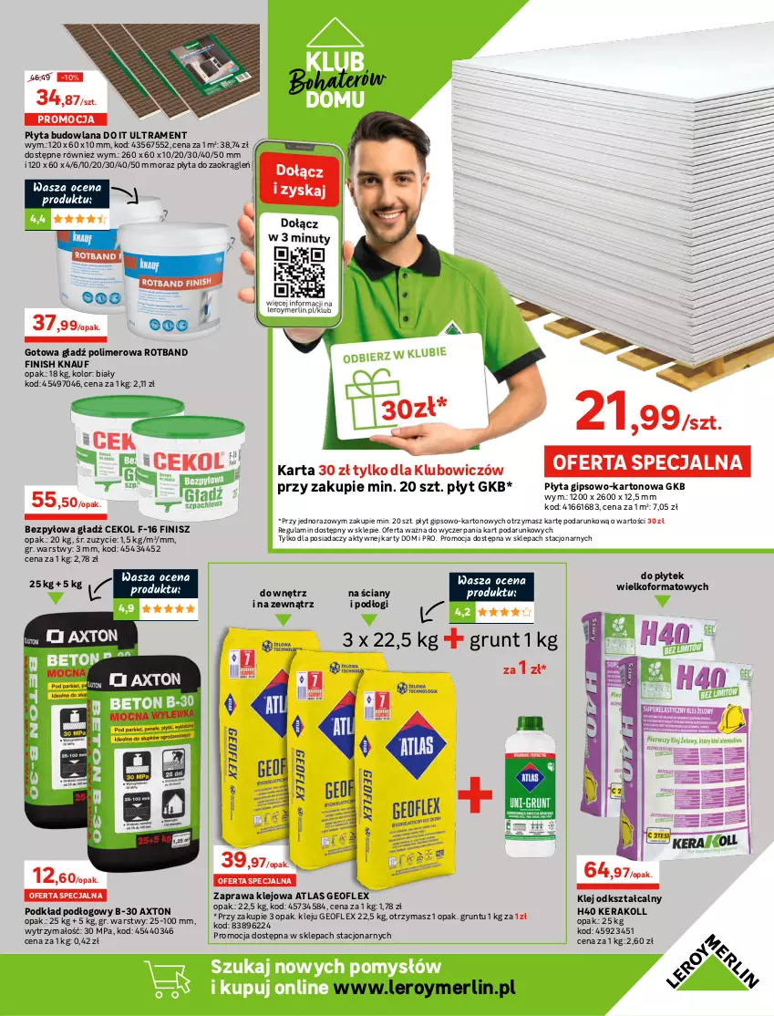 Gazetka promocyjna Leroy Merlin - Nowa Podłoga - ważna 19.01 do 03.03.2022 - strona 23 - produkty: Bluza, Bluza polarowa, Bosch, Czapka, Fa, Finish, Geoflex, Gładź polimerowa, Grunt, HP, Karp, Klej, Kompresor, Kompresor olejowy, Kosz, Koszula, LANA, Makita, Odkurzacz, Odkurzacz warsztatowy, Olej, Organizer, Płyta, Podkład, Podkład podłogowy, Pojemnik, Reflektor, Reflektor LED, Rękawice, Rękawice lateksowe, Spodnie, Szafka, Telefon, Tran, Zaprawa klejowa