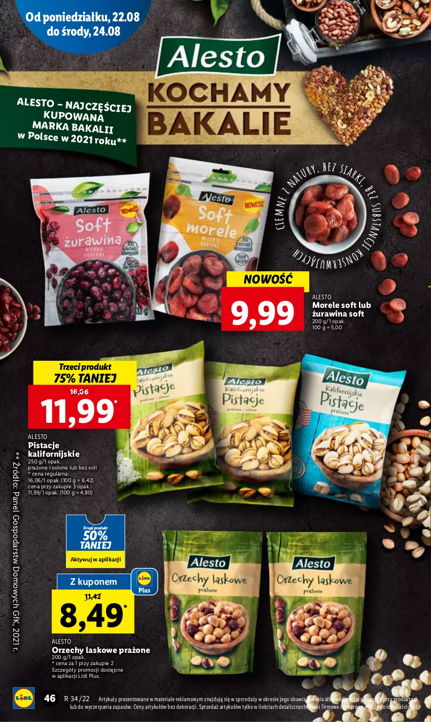 Gazetka promocyjna Lidl - GAZETKA - ważna 22.08 do 24.08.2022 - strona 48 - produkty: Pistacje, Ser