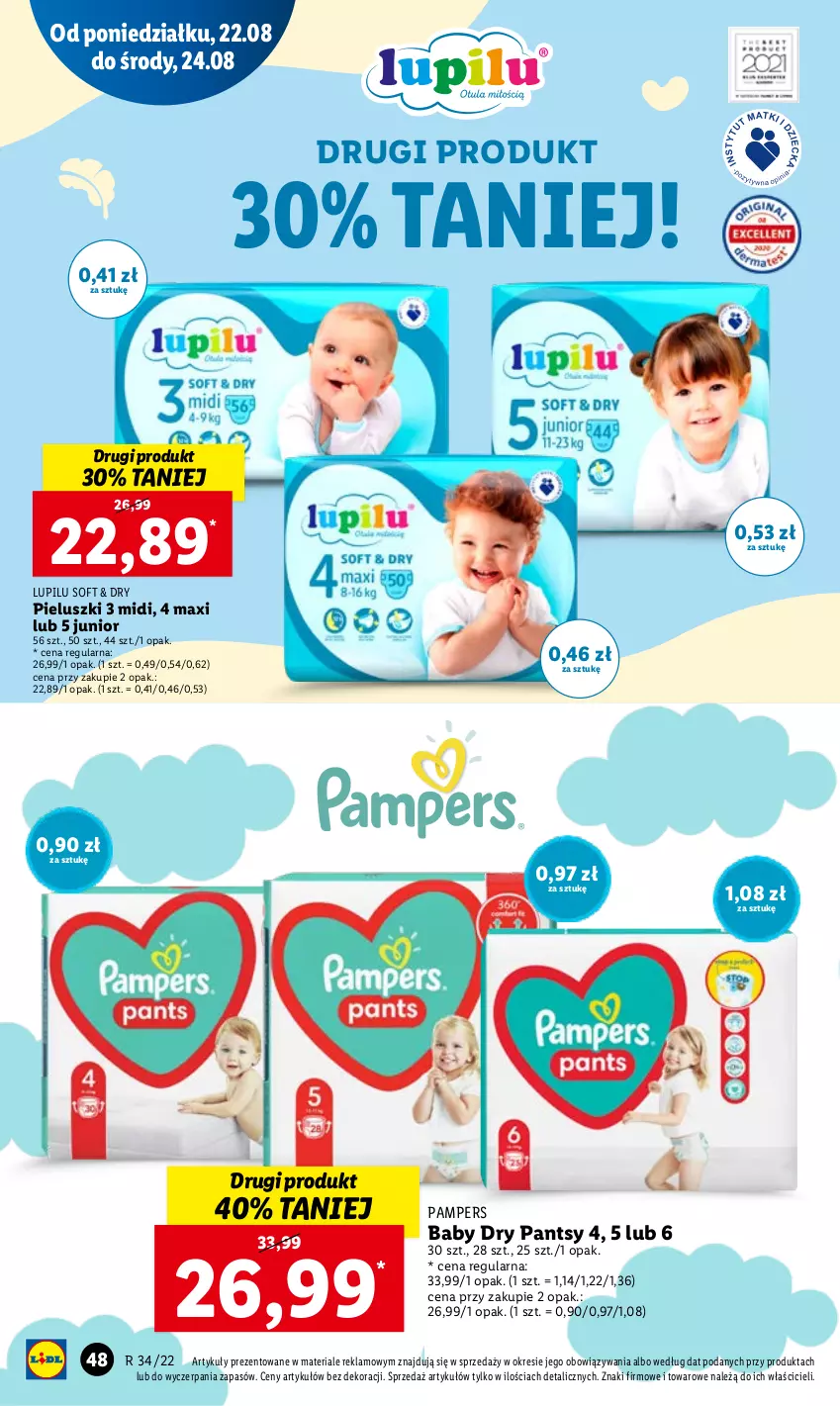 Gazetka promocyjna Lidl - GAZETKA - ważna 22.08 do 24.08.2022 - strona 50 - produkty: Pampers