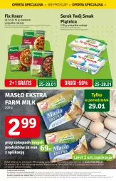 Gazetka promocyjna Stokrotka - Market - Gazetka - ważna od 31.01 do 31.01.2024 - strona 3 - produkty: Warzywa, Ser, Por, Gra, Rama, Tran, Serek, Farm Milk, Owoce, Aksam, Twój Smak, Mięso, Knorr, Fa