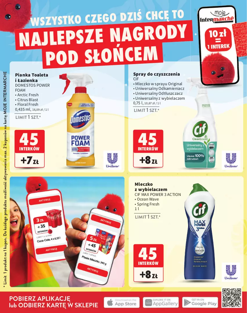 Gazetka promocyjna Intermarche - Gazetka Intermarche - ważna 02.06 do 31.08.2025 - strona 26 - produkty: Cif, Domestos, Flora, Gin, Mleczko, Odkamieniacz, Odtłuszczacz, Spray do czyszczenia