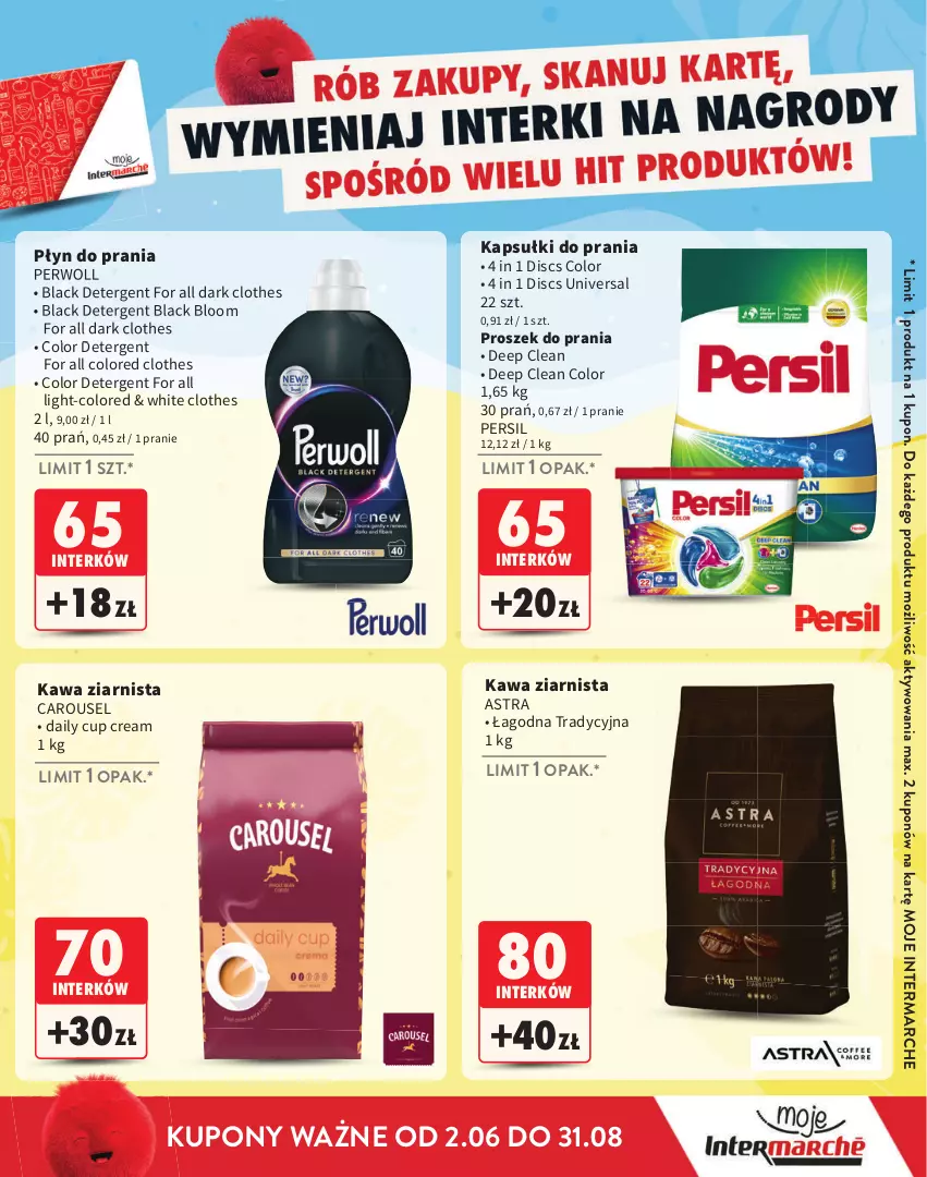 Gazetka promocyjna Intermarche - Gazetka Intermarche - ważna 02.06 do 31.08.2025 - strona 29 - produkty: Kapsułki do prania, Kawa, Kawa ziarnista, Lack, Persil, Perwoll, Płyn do prania, Proszek do prania