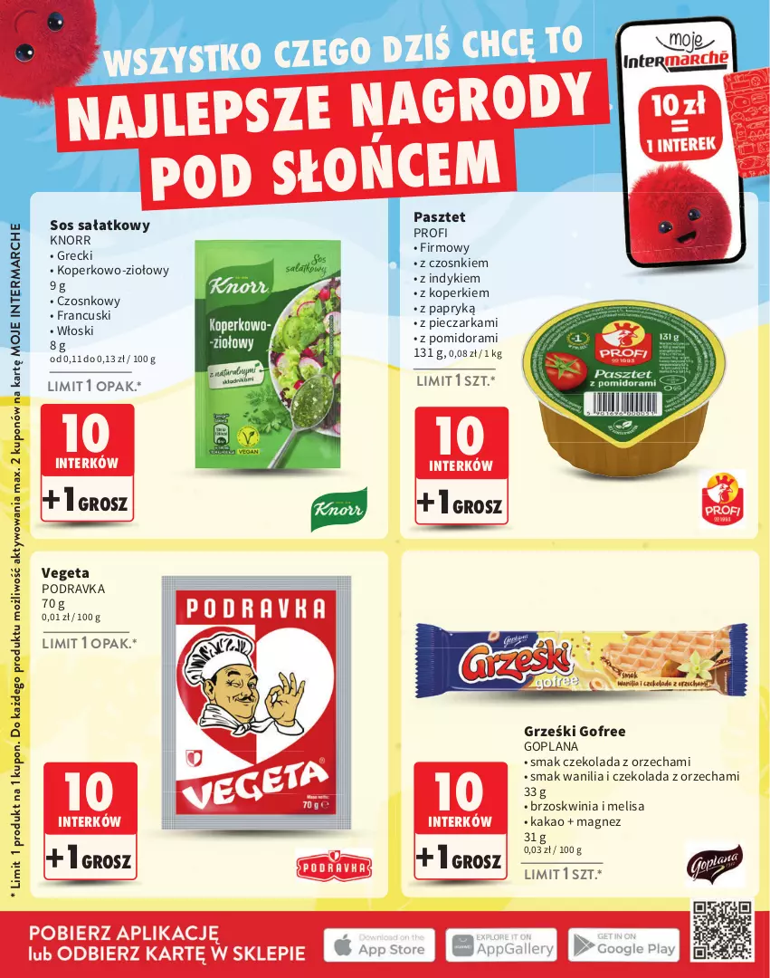 Gazetka promocyjna Intermarche - Gazetka Intermarche - ważna 02.06 do 31.08.2025 - strona 4 - produkty: Czekolada, Goplana, Grześki, Kakao, Knorr, LANA, Magnez, Pasztet, Piec, Pieczarka, Podravka, Sałat, Sos, Vegeta