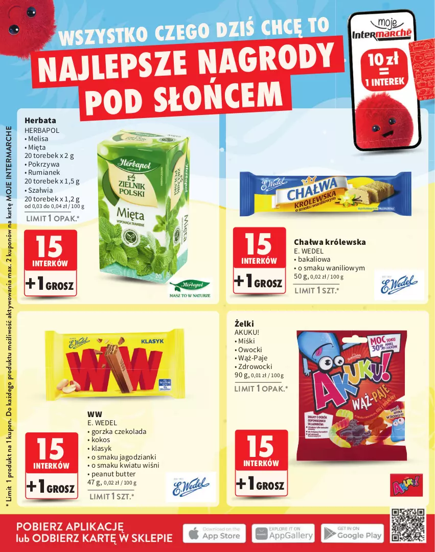 Gazetka promocyjna Intermarche - Gazetka Intermarche - ważna 02.06 do 31.08.2025 - strona 6 - produkty: Chałwa, Czekolada, E. Wedel, Herbapol, Herbata, Kokos, Mięta, Rum