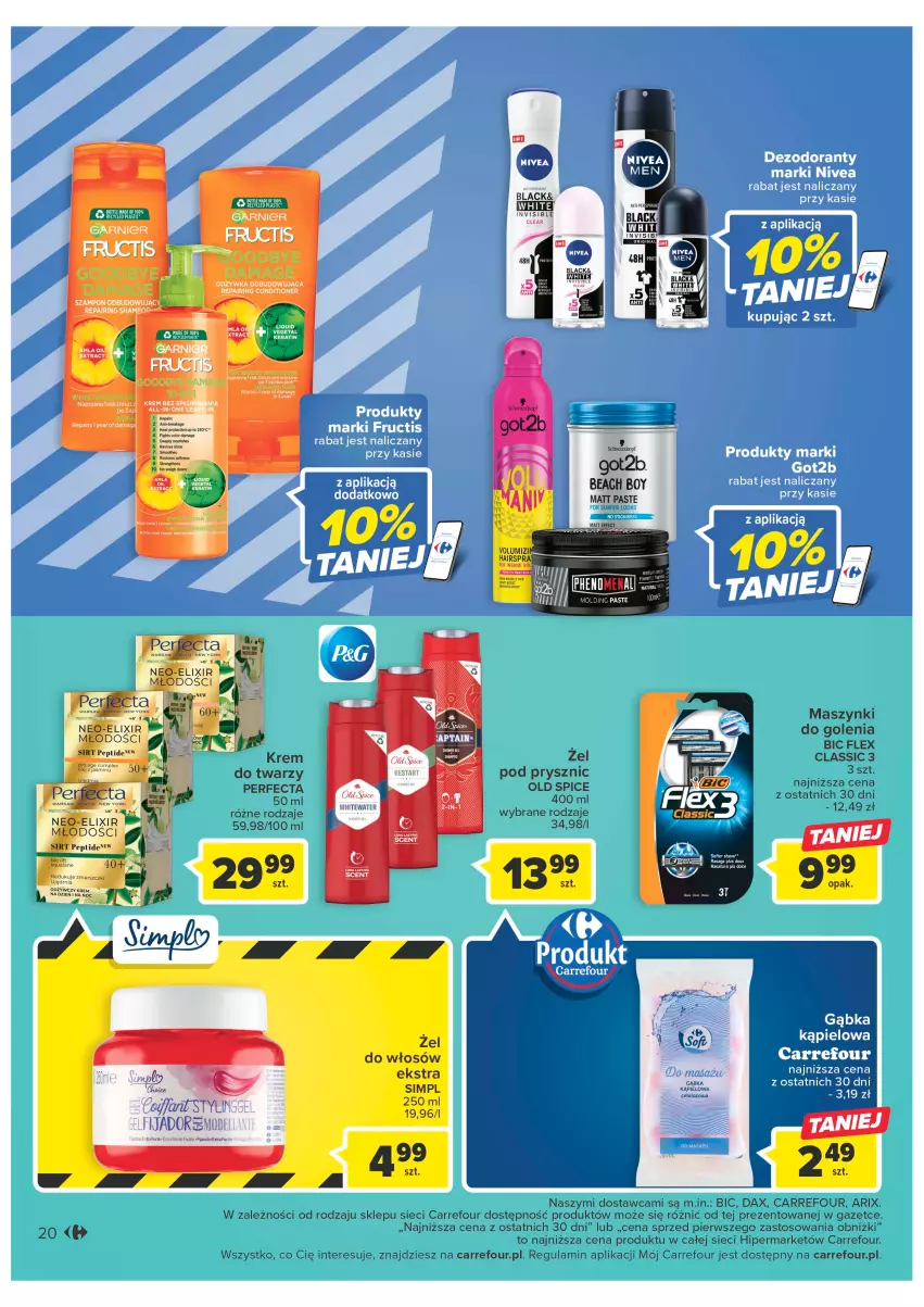 Gazetka promocyjna Carrefour - Gazetka Carrefour - ważna 21.02 do 04.03.2023 - strona 22 - produkty: BIC, DAX, Garnier, Got2b, Krem do twarzy, Lack, Odżywka, Old Spice, Owoce, Perfecta, Szampon