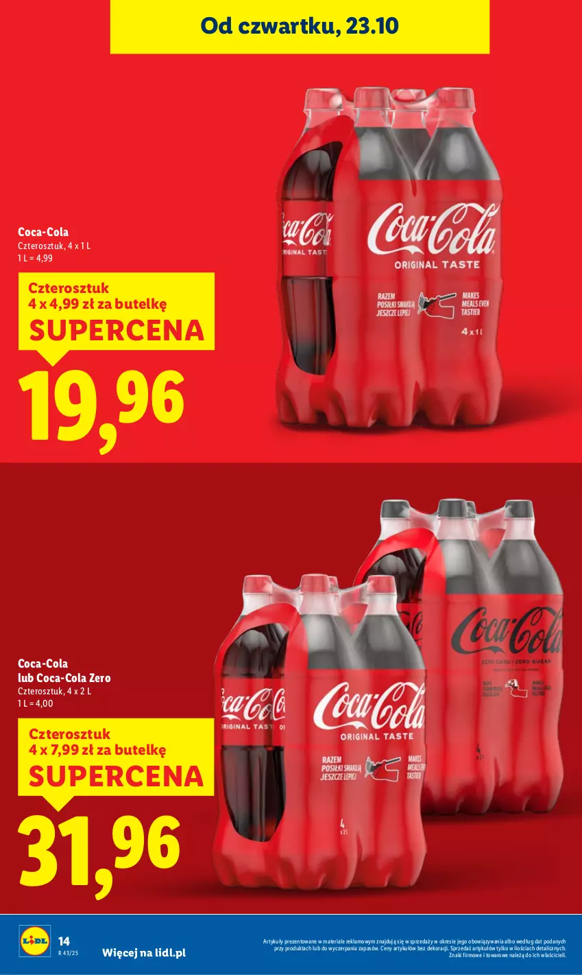 Gazetka promocyjna Lidl - GAZETKA - ważna 23.10 do 25.10.2025 - strona 14 - produkty: Coca-Cola