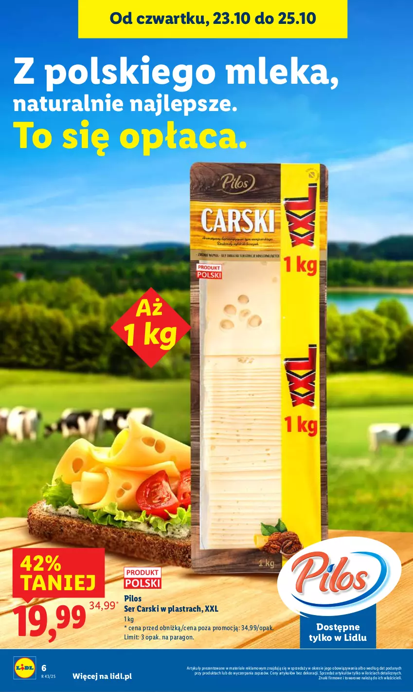 Gazetka promocyjna Lidl - GAZETKA - ważna 23.10 do 25.10.2025 - strona 6 - produkty: Cars, Pilos, Ser