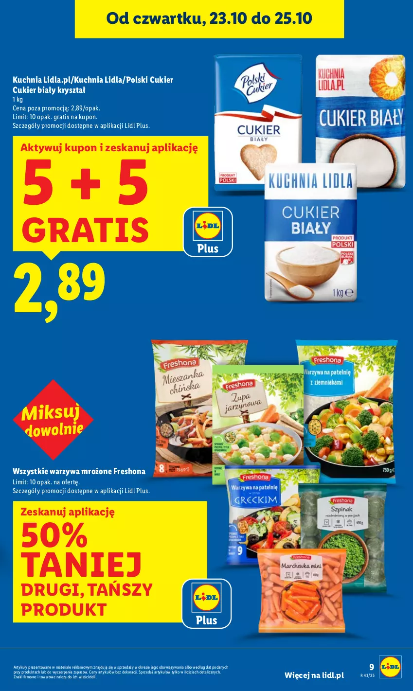 Gazetka promocyjna Lidl - GAZETKA - ważna 23.10 do 25.10.2025 - strona 9 - produkty: Cukier, Gra, Kuchnia, Warzywa