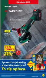 Gazetka promocyjna Lidl - GAZETKA - Gazetka - ważna od 25.10 do 25.10.2025 - strona 25 - produkty: Parkside, Walizka, Szlifierka kątowa, Warka, Szlifierka, Ogród, Pokrywa, Akumulator
