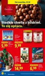 Gazetka promocyjna Lidl - GAZETKA - Gazetka - ważna od 25.10 do 25.10.2025 - strona 44 - produkty: Praliny, Lizaki czekoladowe, Lizaki, Kalendarz, Kalendarz adwentowy, Fa