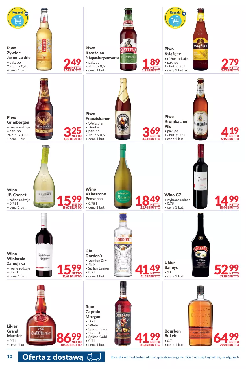 Gazetka promocyjna Makro - [Oferta promocyjna] Dostawy - ważna 26.07 do 08.08.2022 - strona 10 - produkty: Bourbon, Captain Morgan, Gin, Gra, Kasztelan, Książęce, Lack, Likier, Piwo, Prosecco, Rum, Skaner, Winiarnia Zamojska, Wino