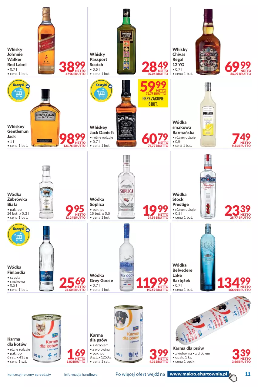 Gazetka promocyjna Makro - [Oferta promocyjna] Dostawy - ważna 26.07 do 08.08.2022 - strona 11 - produkty: Finlandia, Johnnie Walker, Passport Scotch, Por, Soplica, Sport, Stock, Whiskey, Whisky, Wódka