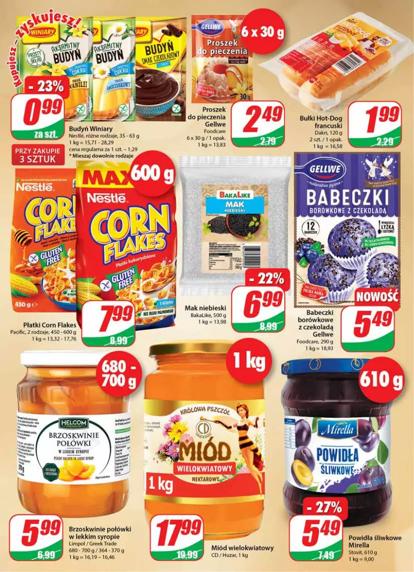 Gazetka promocyjna Dino - Gazetka - ważna 13.10 do 20.10.2021 - strona 6 - produkty: Brzoskwinie, Budyń, Cif, Corn flakes, Miód, Narty, Nektar, Piec, Syrop, Winiary