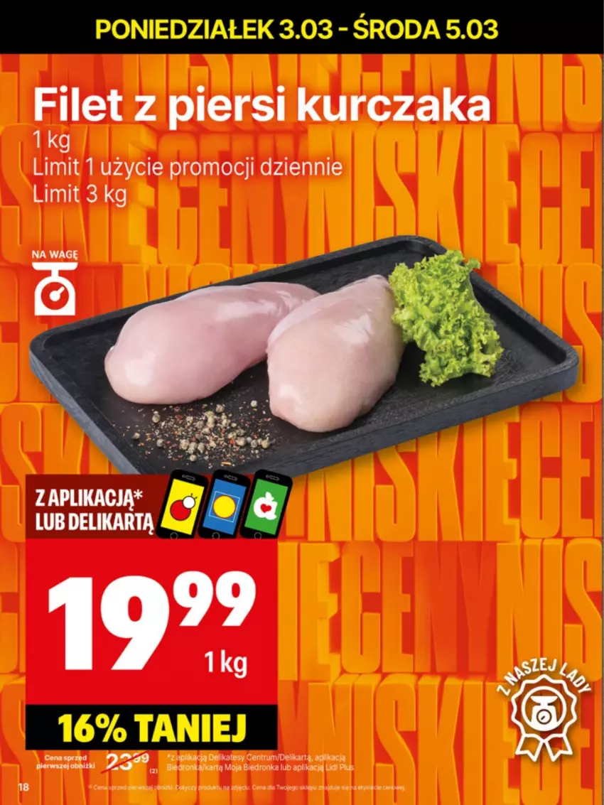 Gazetka promocyjna Delikatesy Centrum - NOWA GAZETKA Delikatesy Centrum od 3 marca! 3-9.03.2025 - ważna 03.03 do 09.03.2025 - strona 18 - produkty: Filet z piersi kurczaka, Kurczak