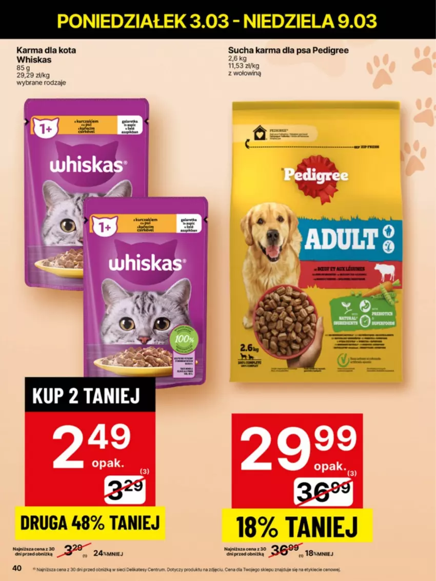 Gazetka promocyjna Delikatesy Centrum - NOWA GAZETKA Delikatesy Centrum od 3 marca! 3-9.03.2025 - ważna 03.03 do 09.03.2025 - strona 40 - produkty: Pedigree, Ryż, Sucha karma, Whiskas